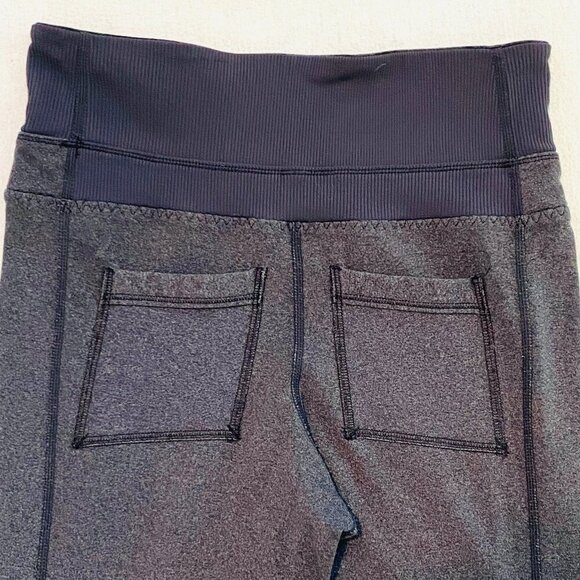 Lululemon yoga pant Women's 2 grey Sequence Groove style pockets athleisure long - Picture 6 of 11